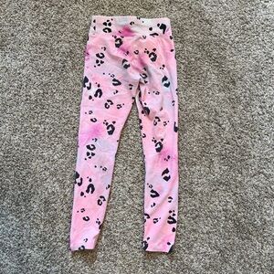Justice Pink and Black Leggings